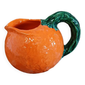 Jug / Carafe in orange barbotine shape