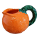 Jug / Carafe in orange barbotine shape