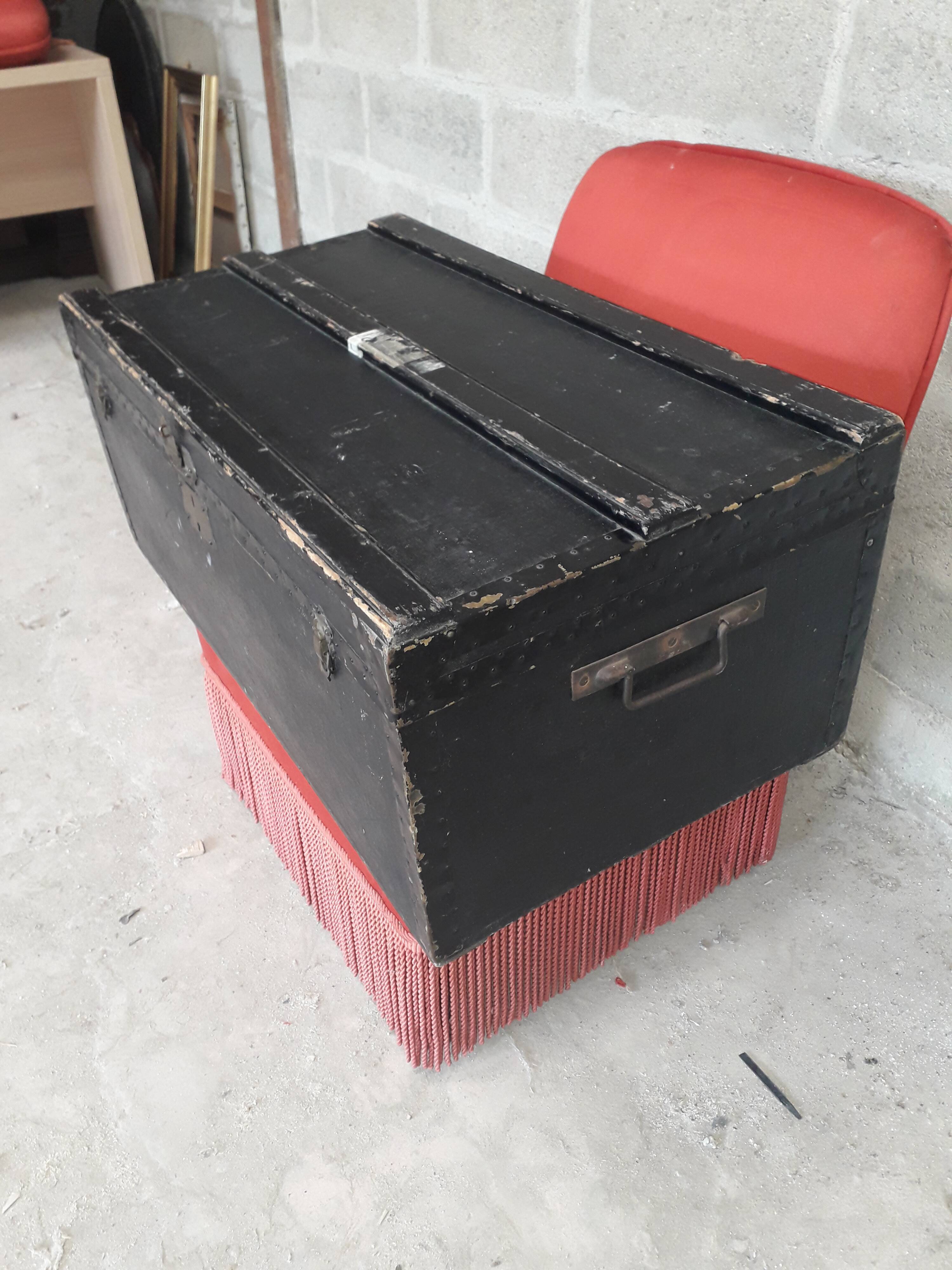 Black wooden trunk