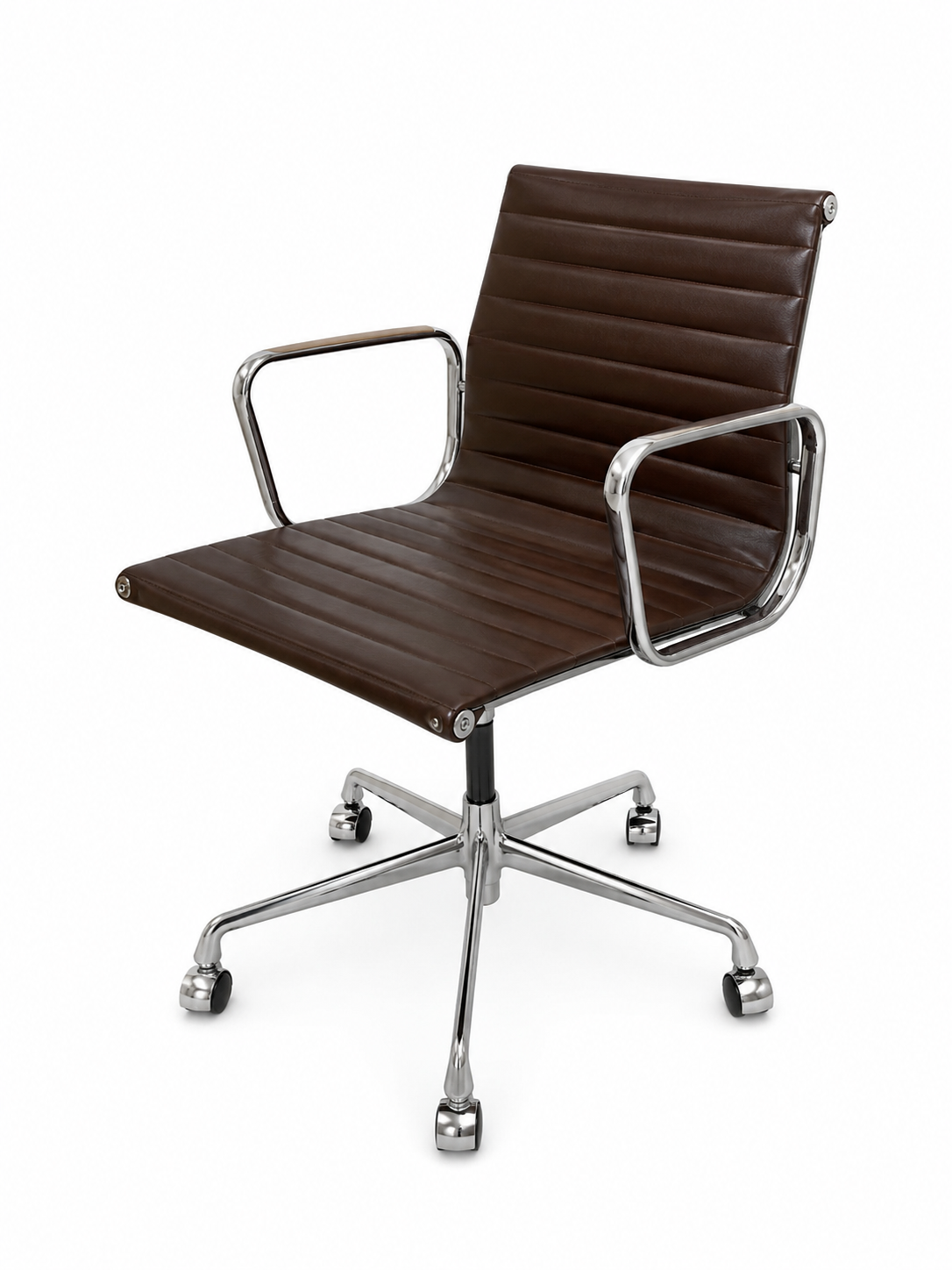 Chaise en cuir et alu EA 117 par Charles Eames