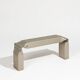 "Tube stool" bench in galvanized steel
