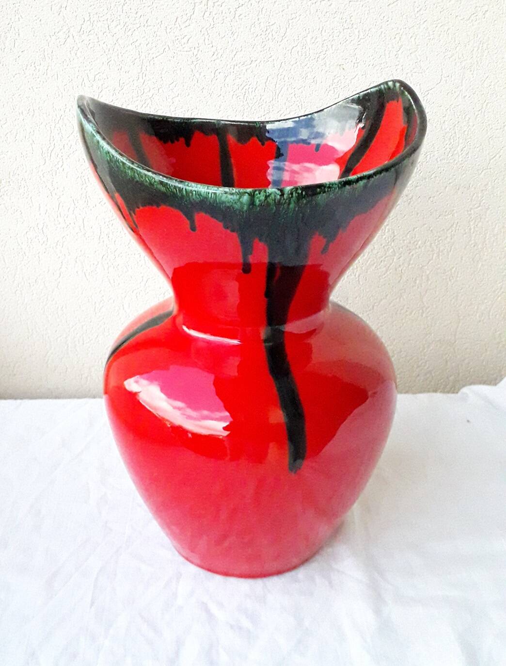 Vase rouge céramique