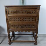 Belgian chest of drawers with 3 drawers 19th century