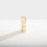 Gabriella Crespi small brushed and polished brass box signed circa 1970.