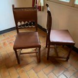Paire de chaises sculptées à relooler