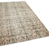 Oriental handmade wool 1970s beige carpet 137 cm x 240 cm