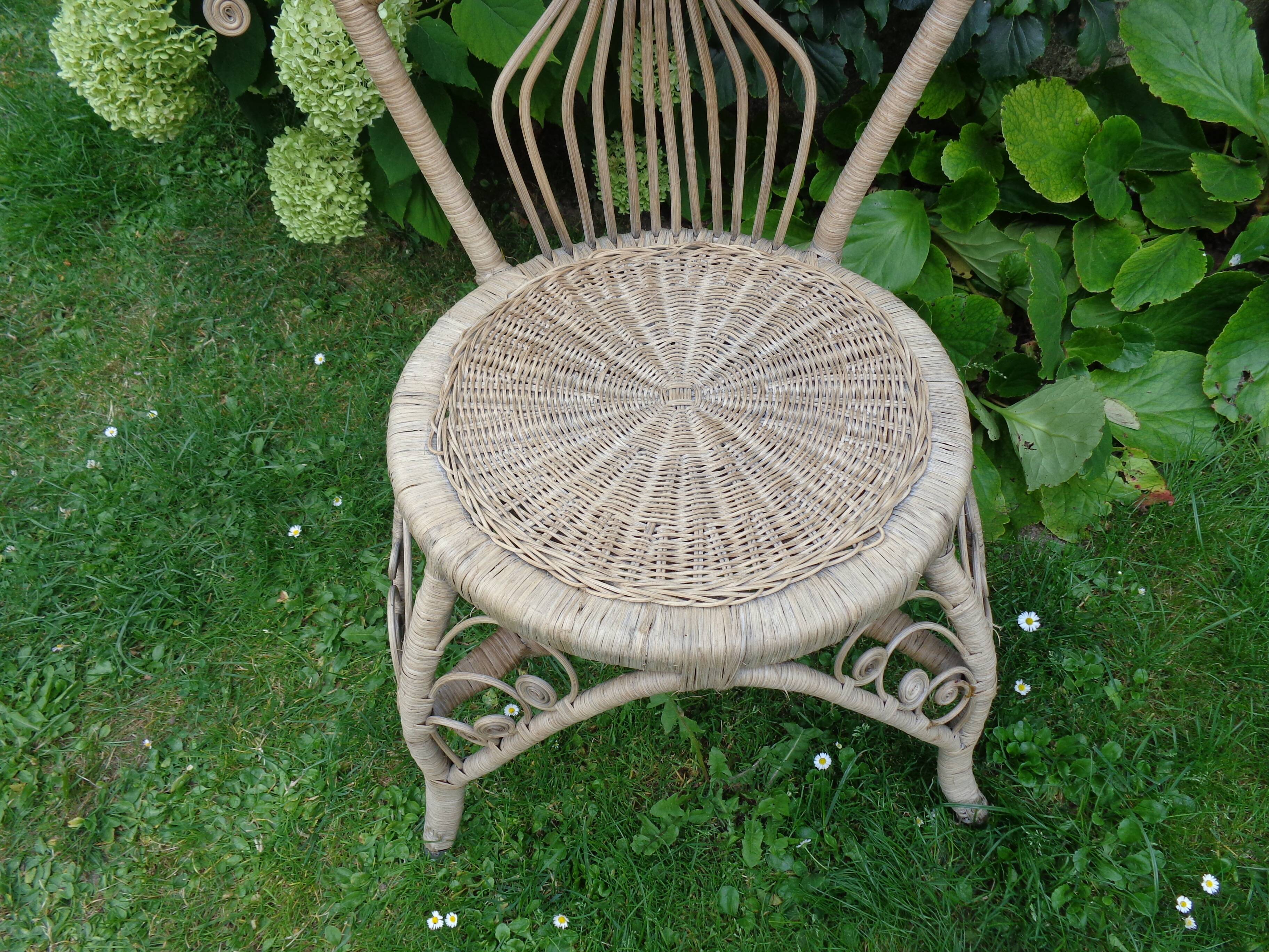 Peacock rattan chair