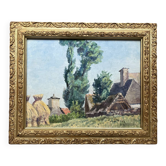 Landscape painting of the countryside in oil.
