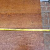 Square table in art deco style in oak, removable