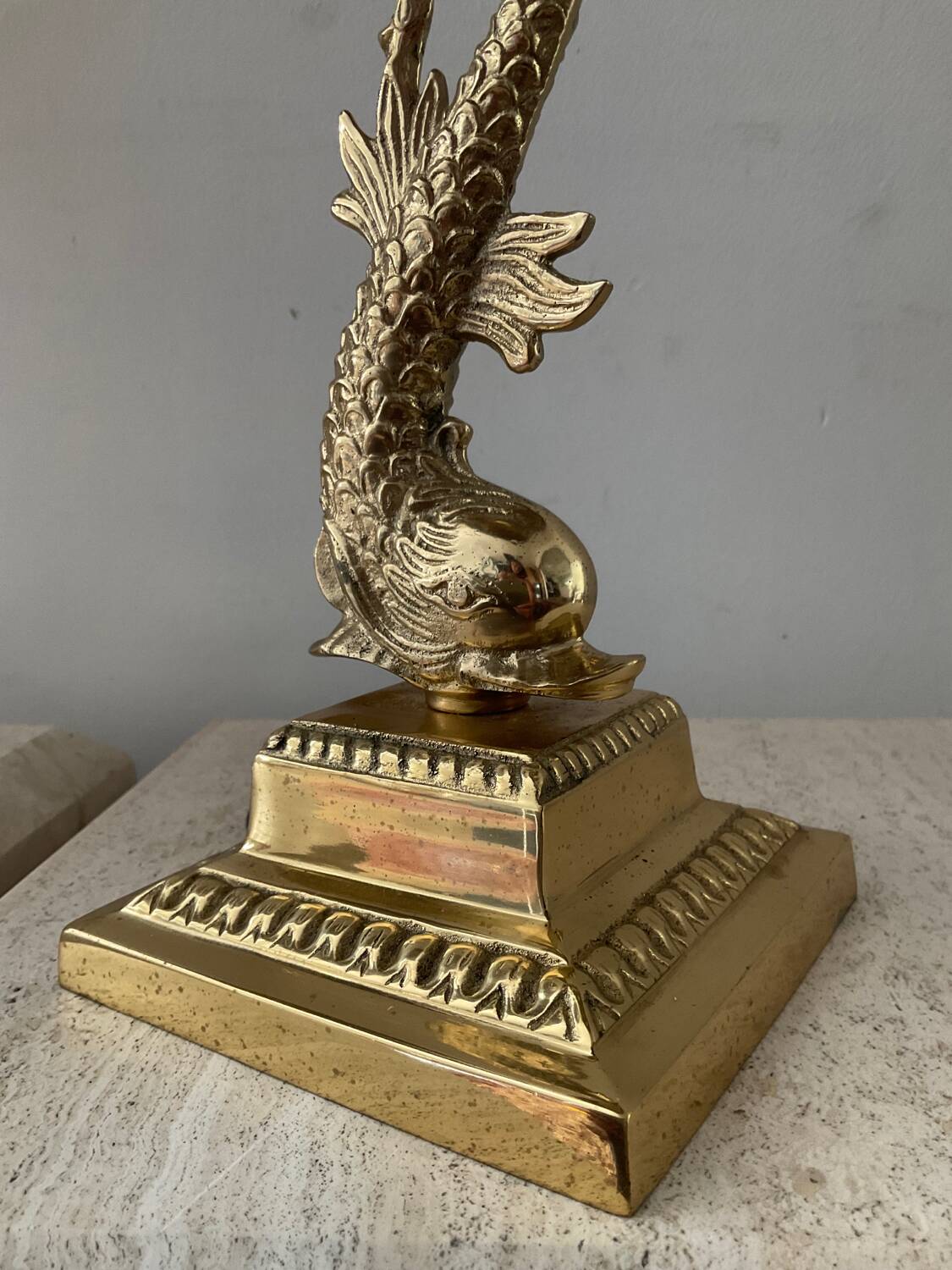 Pair of Empire lamps in bronze and sheet metal