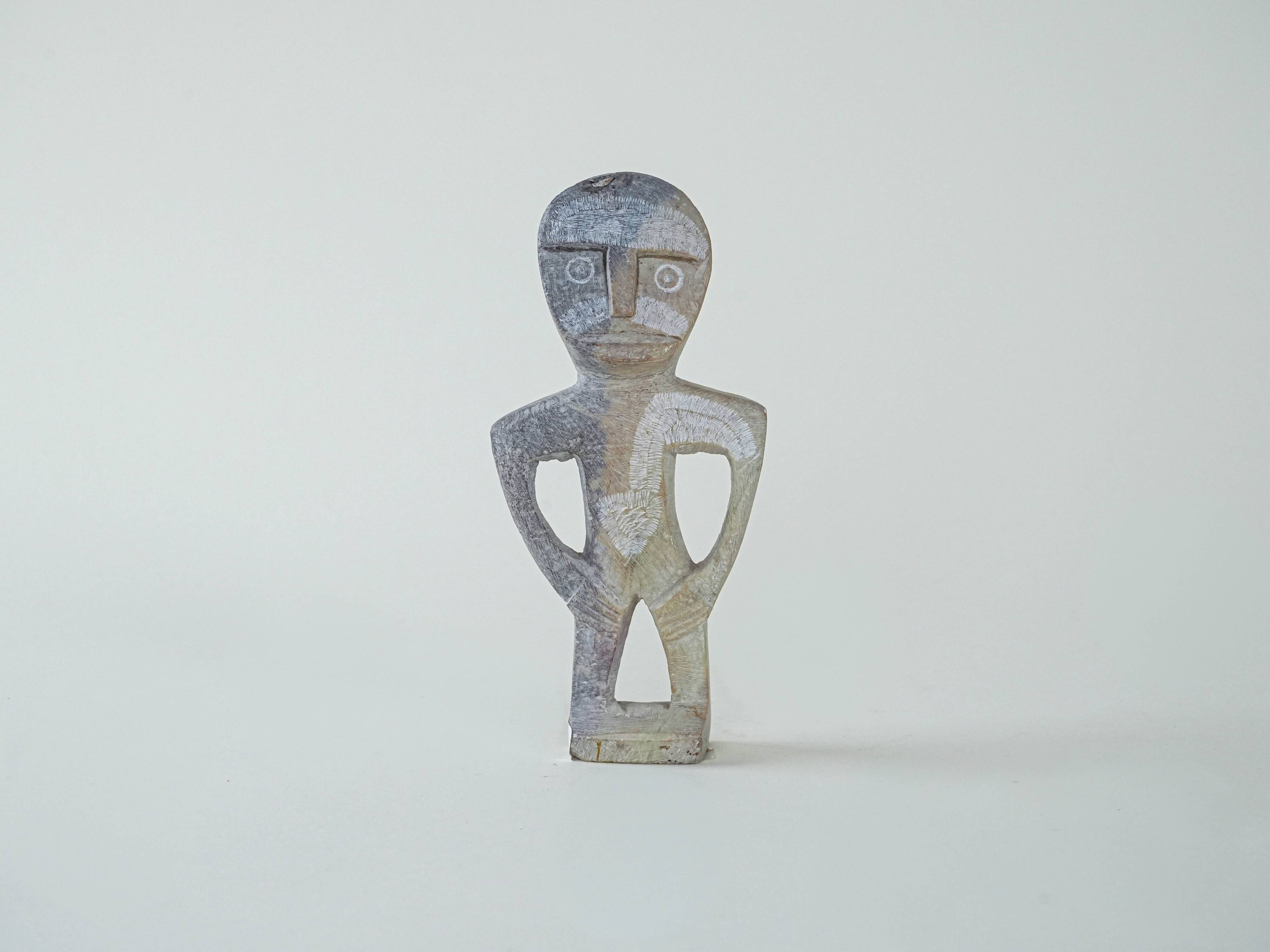 Stone totem figurine, Danish design, 1970s, production: Denmark