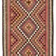 Turkish Handwoven Vintage Herki Kilim 92 cm x 316 cm