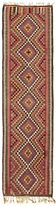 Turkish Handwoven Vintage Herki Kilim 92 cm x 316 cm