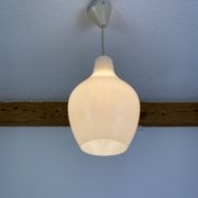 Scandinavian opaline pendant lamp drop 60s