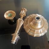 18th century chiseled bronze candlestick