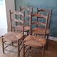 4 rustic straw chairs