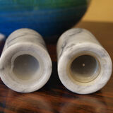 Set of table accessories in Carrara marble