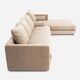 Corner sofa kopenhaga beige velour, scandinavian design