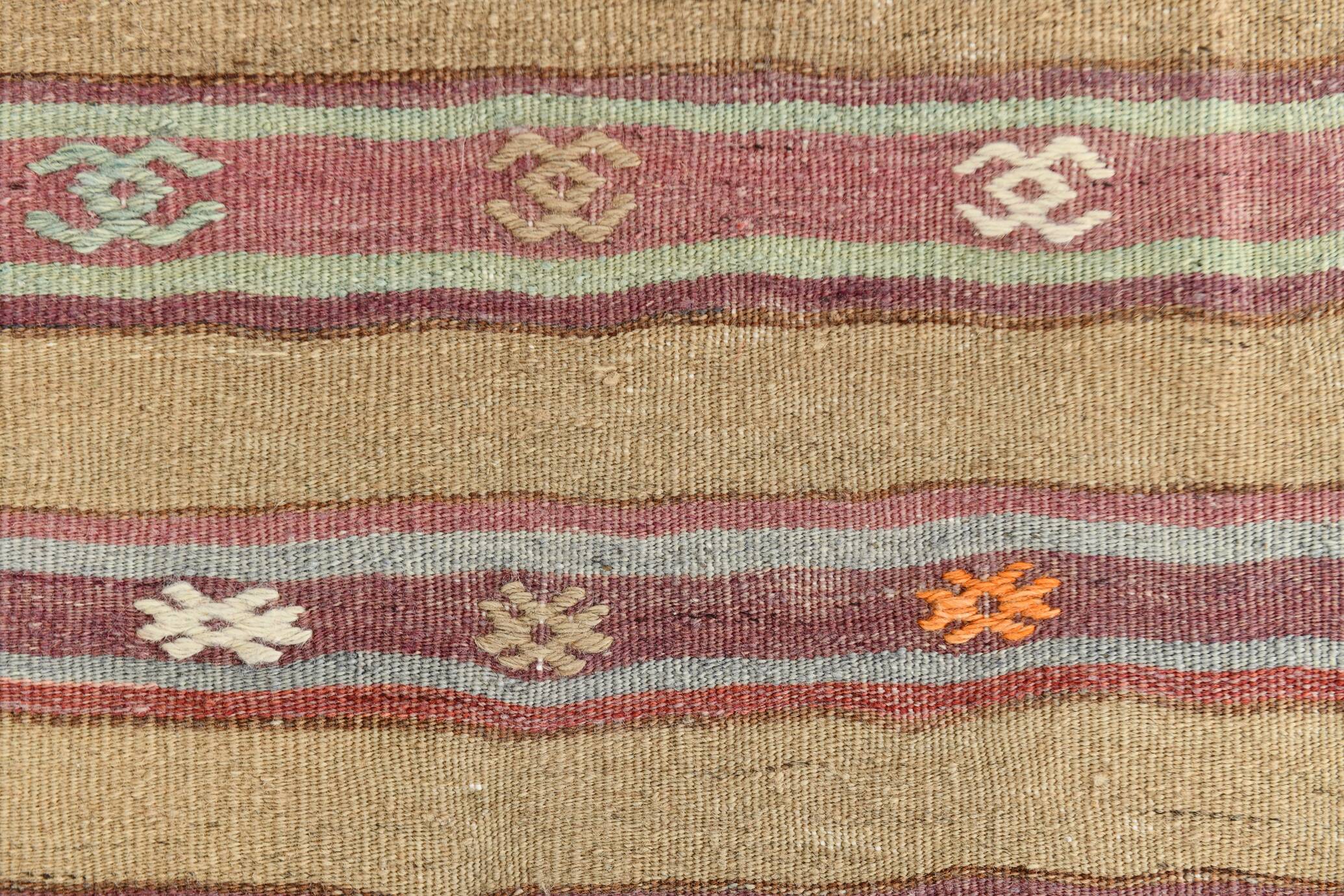5x6 Unique Wall Hanging Option, Vintage Wool Area Kilim Rug, 148x191Cm