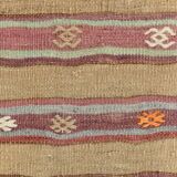 5x6 Unique Wall Hanging Option, Vintage Wool Area Kilim Rug, 148x191Cm