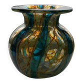 Petit vase en verre signé  MDINA Malte.