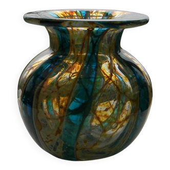 Small glass vase signed MDINA Malta.