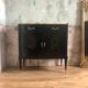 Ancien buffet en bois, marbre blanc