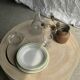 Set of 12 green and pink Italian plates