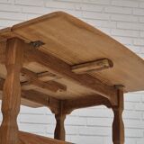 1970s, Danish design by Henning Kjærnulf for EG Kvalitetsmøbel, foldable sofa table, oak.