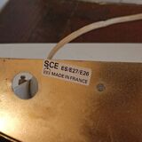 art deco brass and glass wall lamp attributed to Jean Perzel