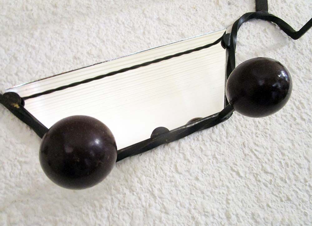 Wrought iron wall rack