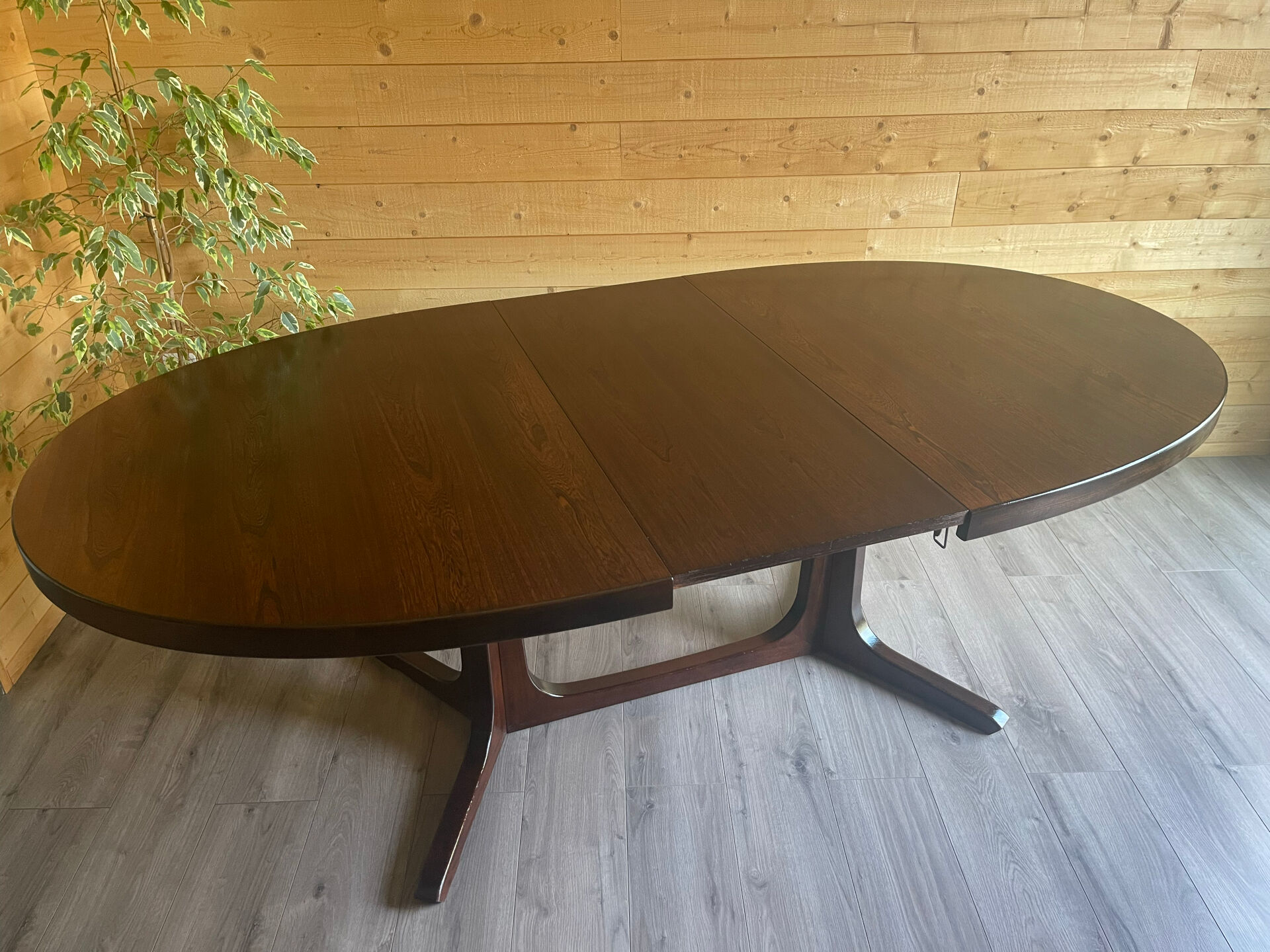 Table ovale extensible Baumann, deux rallonges