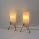 Paire de lampes tripodes vintage, 1960s