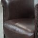 English style round leather club chair in very good condition