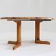 Vintage Danish round extendable dining table pine wood 1960s