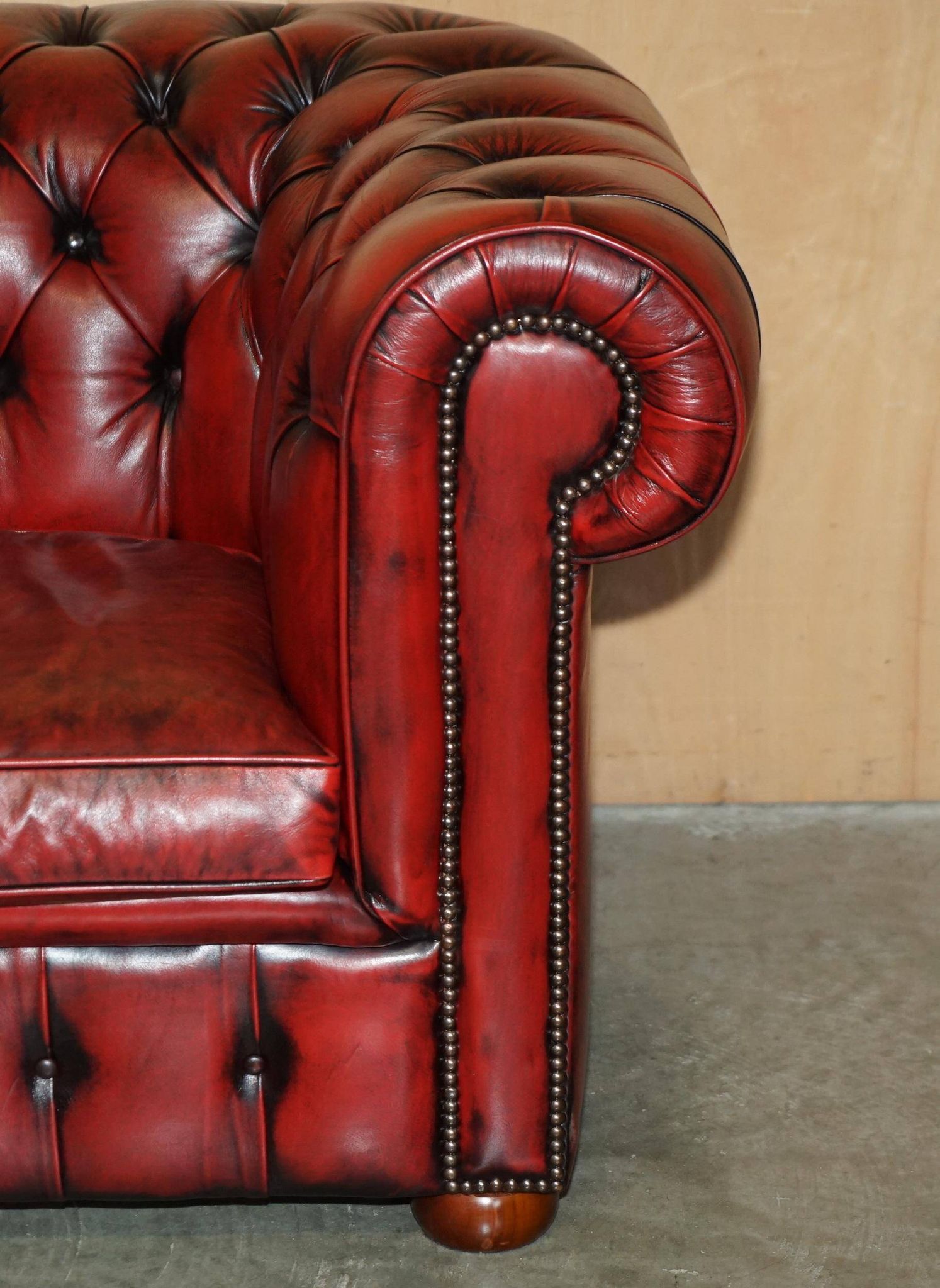 Vintage leather Chesterfield sofa