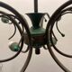 Italian Bronze Green Chandelier 1950’s