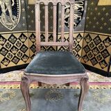 Suite of 6 Louis XV solid oak style chairs