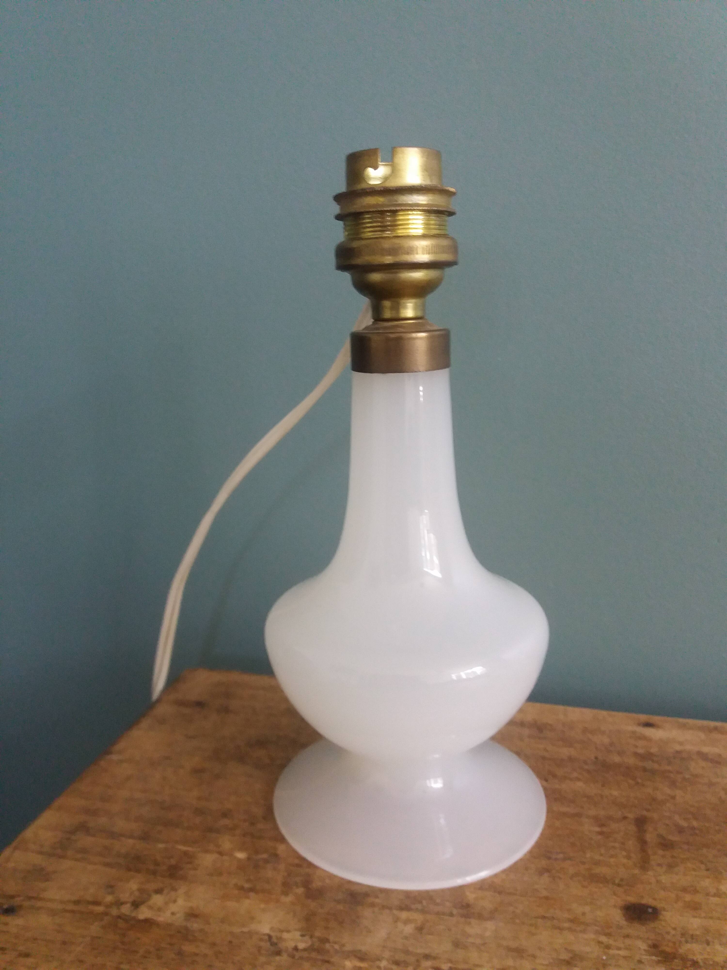 Opaline glass floor lamp