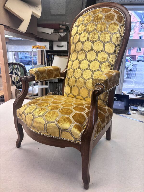 Fauteuil Voltaire à crémaillère