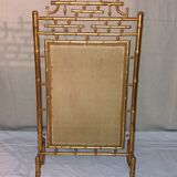 Ancient gold bamboo firescreen "Napoleon III"