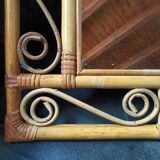 Vintage bamboo mirror