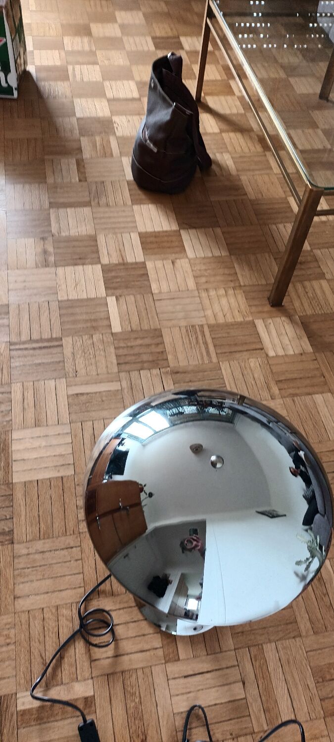 Vintage liner mushroom lamp