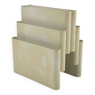 White magazine rack by Giotto Stoppino for Kartell, 1970