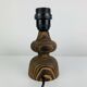 Temde Leuchten brutalist lamp, wood and wool from the 1960s.