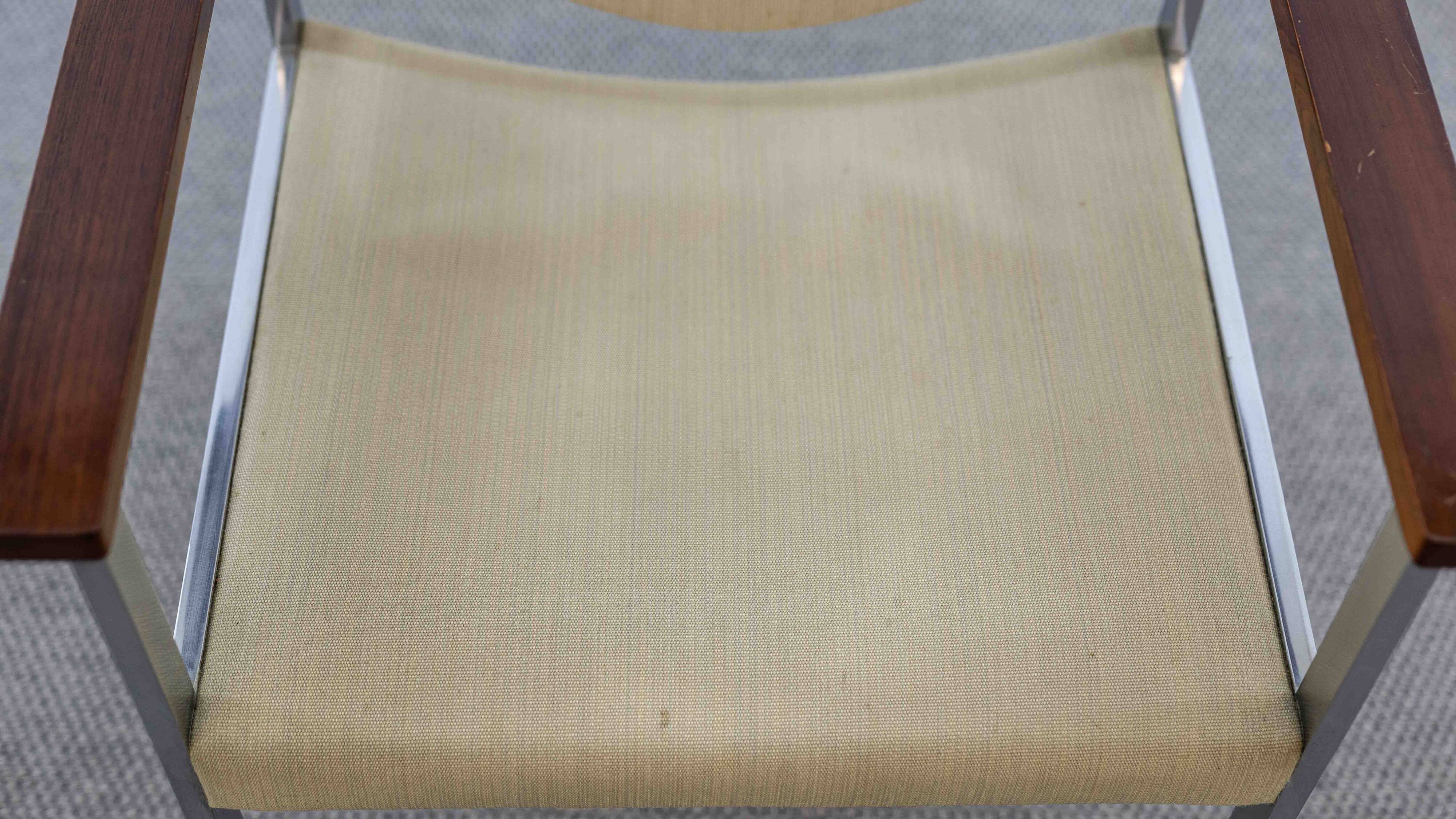 Pair club chairs, model 206 by lübke, 60s