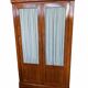 Armoire ancienne en placage d’acajou - portes vitrées - XIXe siècle