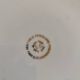 6 fine porcelain dinner plates with gold frieze
