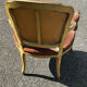 Louis XV cabriolet armchair, patinated wood and antique velvet.