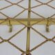 1960s gold aluminum coat rack